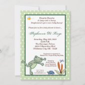 5x7 Leap Frog Turtle Pond Baby shower Invitation Kaart (Voorkant)