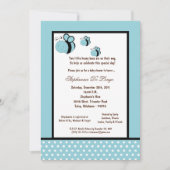 5x7 lichtblauw honingbij Baby shower Kaart (Voorkant)