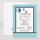 5x7 lichtblauw honingbij Baby shower Kaart (Voorkant / Achterkant)