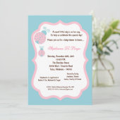 5x7 Lichtblauw Lady Bug Baby shower Kaart (Staand voorkant)