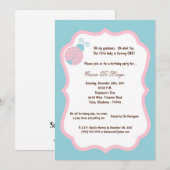 5x7 Light Blue Lady Bug Anniversaire Invitation de (Devant / Derrière)