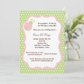 5x7 Light Green Lady Bug Birthday Party nodigt u u Kaart (Staand voorkant)