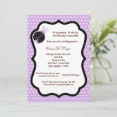 5x7 Light Purple Bug Bug Anniversaire Invitation d (Debout devant)