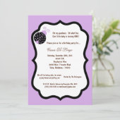 5x7 Light Purple Bug Bug Anniversaire Invitation d (Debout devant)
