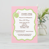 5x7 Light Rose Lady Bug Anniversaire Invitation de (Debout devant)