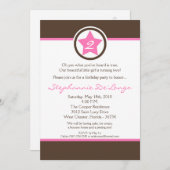5x7 Light Rose Rock Star Invitation de fête d'anni (Devant / Derrière)