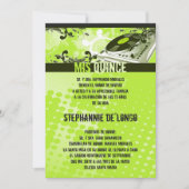 5x7 Lime Green DJ Platenspeler Quinceanera Uitnodi Kaart (Voorkant)