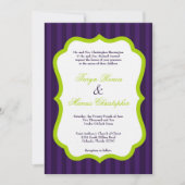 5x7 Lime Green & Purple Linn Faire-part de mariage (Devant)