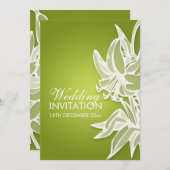 5x7 Lime Lily Bouquet Élégant Mariage Invitation (Devant / Derrière)