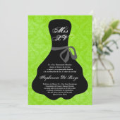 5x7 Lime Robe Quinceanera Invitation Anniversaire (Debout devant)