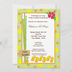 5x7 Luau Baby shower Invitation
