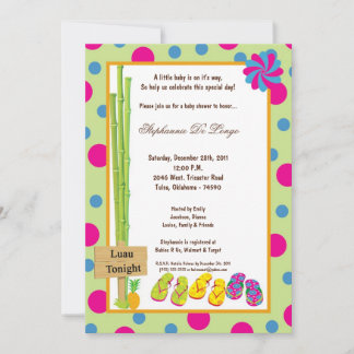 5x7 Luau Baby shower Uitnodiging