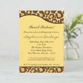 5x7 luipaard print Sweet 16-jarige party Invite Kaart (Staand voorkant)