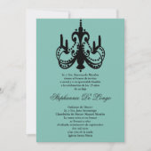 5x7 Lustre bleu Quinceanera Invitation (Devant)