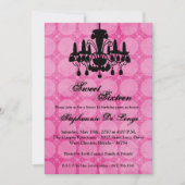 5x7 Lustre Glitz Sweet 16 Invitation Anniversaire (Devant)