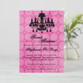 5x7 Lustre Glitz Sweet 16 Invitation Anniversaire (Debout devant)