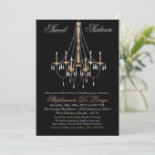 5x7 Lustre Glitz Sweet 16 Invitation Anniversaire (Debout devant)