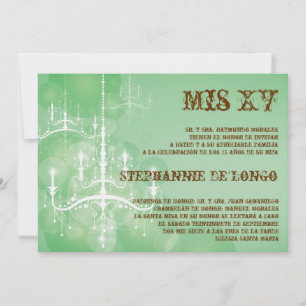 5x7 Lustre Quinceanera Invitation Anniversaire