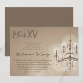 5x7 Lustre Quinceanera Invitation Anniversaire (Devant / Derrière)