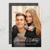 5x7 Marié et Joyeux Carte photo complet (Devant / Derrière)