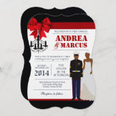 5x7 Marine Africaine Ame Uniforme Faire-part de ma (Devant / Derrière)