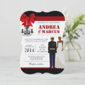 5x7 Marine Africaine Ame Uniforme Faire-part de ma (Debout devant)