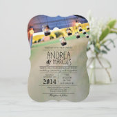 5x7 Mason Jar Faire-part de mariage porte-bougies (Debout devant)