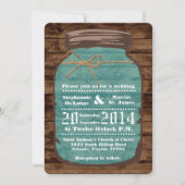 5x7 Mason Jar Faire-part de mariage rouille (Devant)