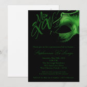 5x7 Masquerade Mask 15 Quinceanera Ball Invitation (Devant / Derrière)