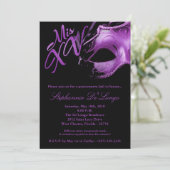 5x7 Masquerade Mask 15 Quinceanera Ball Invitation (Debout devant)