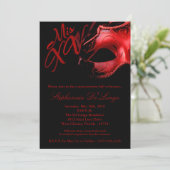 5x7 Masquerade Mask 15 Quinceanera Ball Invitation (Debout devant)