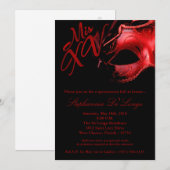 5x7 Masquerade Mask 15 Quinceanera Ball Invitation (Devant / Derrière)