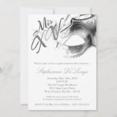 5x7 Masquerade Mask 15 Quinceanera Ball Invitation (Devant)