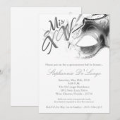 5x7 Masquerade Mask 15 Quinceanera Ball Invitation (Devant / Derrière)