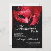 5x7 Masquerade Quinceanera Birthday Uitnodiging (Voorkant)