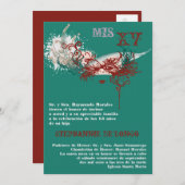 5x7 Masquerade Quinceanera Birthday Uitnodiging (Voorkant / Achterkant)