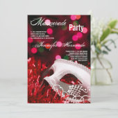 5x7 Masquerade Quinceanera Invitation Anniversaire (Debout devant)