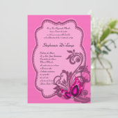 5x7 Masquerade Quinceanera Invitation Anniversaire (Debout devant)
