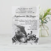 5x7 Masquerade Quinceanera Invitation Anniversaire (Debout devant)