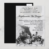 5x7 Masquerade Quinceanera Invitation Anniversaire (Devant / Derrière)