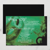 5x7 Masquerade Quinceanera Invitation Anniversaire (Devant / Derrière)