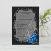 5x7 Masquerade Quinceanera Invitation Anniversaire (Debout devant)