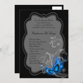 5x7 Masquerade Quinceanera Invitation Anniversaire (Devant / Derrière)
