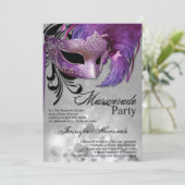 5x7 Masquerade Quinceanera Invitation Anniversaire (Debout devant)