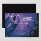 5x7 Masquerade Quinceanera Invitation Anniversaire (Devant / Derrière)