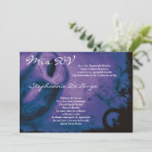 5x7 Masquerade Quinceanera Invitation Anniversaire (Debout devant)