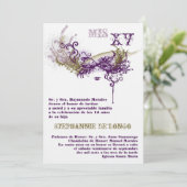 5x7 Masquerade Quinceanera Invitation Anniversaire (Debout devant)