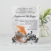 5x7 Masquerade Quinceanera Invitation Anniversaire (Debout devant)