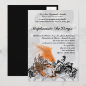 5x7 Masquerade Quinceanera Invitation Anniversaire (Devant / Derrière)