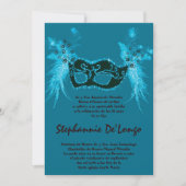 5x7 Masquerade Quinceanera Invitation Anniversaire (Devant)